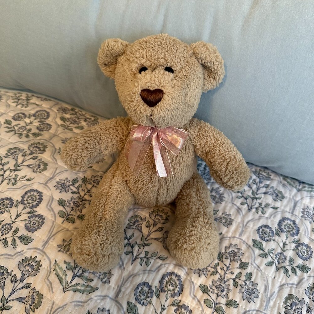 Supersoft Teddy Bear with Pink Bow - Picture 6 of 6